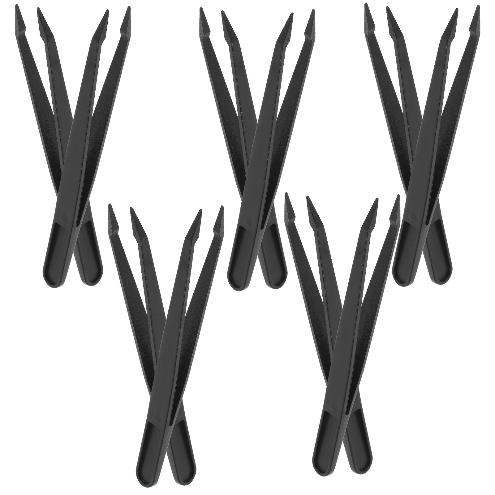 Model Kit Tweezers - 10 adet plastik hassas cımbız sivri