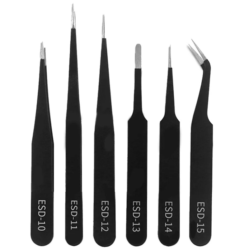Model Kit Tweezers - Hassas ESD Anti-Statik Cımbız Seti Paslanmaz