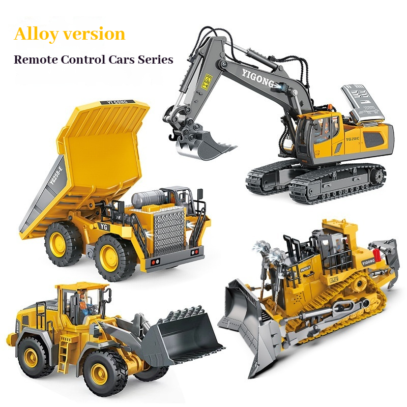 Model Kit Excavator - YIGONG Alaşım Uzaktan Kumandalı Mühendislik Aracı